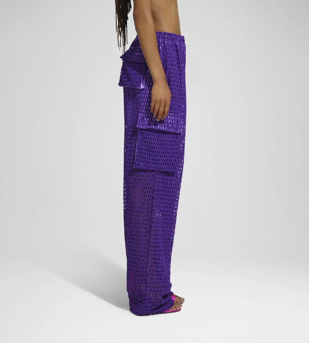 Khrisjoy PANTS MULTIPOCKET MESH WISTERIA In Vendita