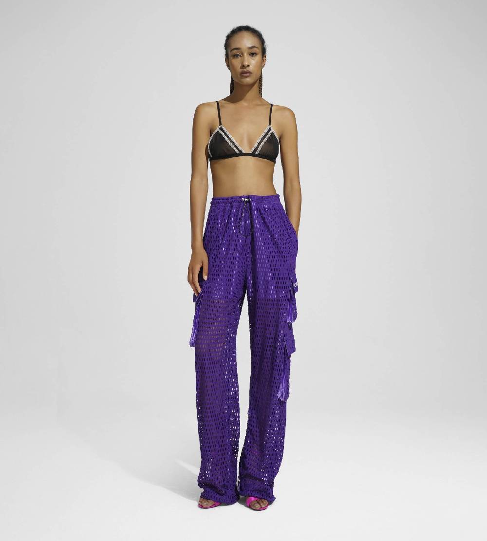 Khrisjoy PANTS MULTIPOCKET MESH WISTERIA In Vendita