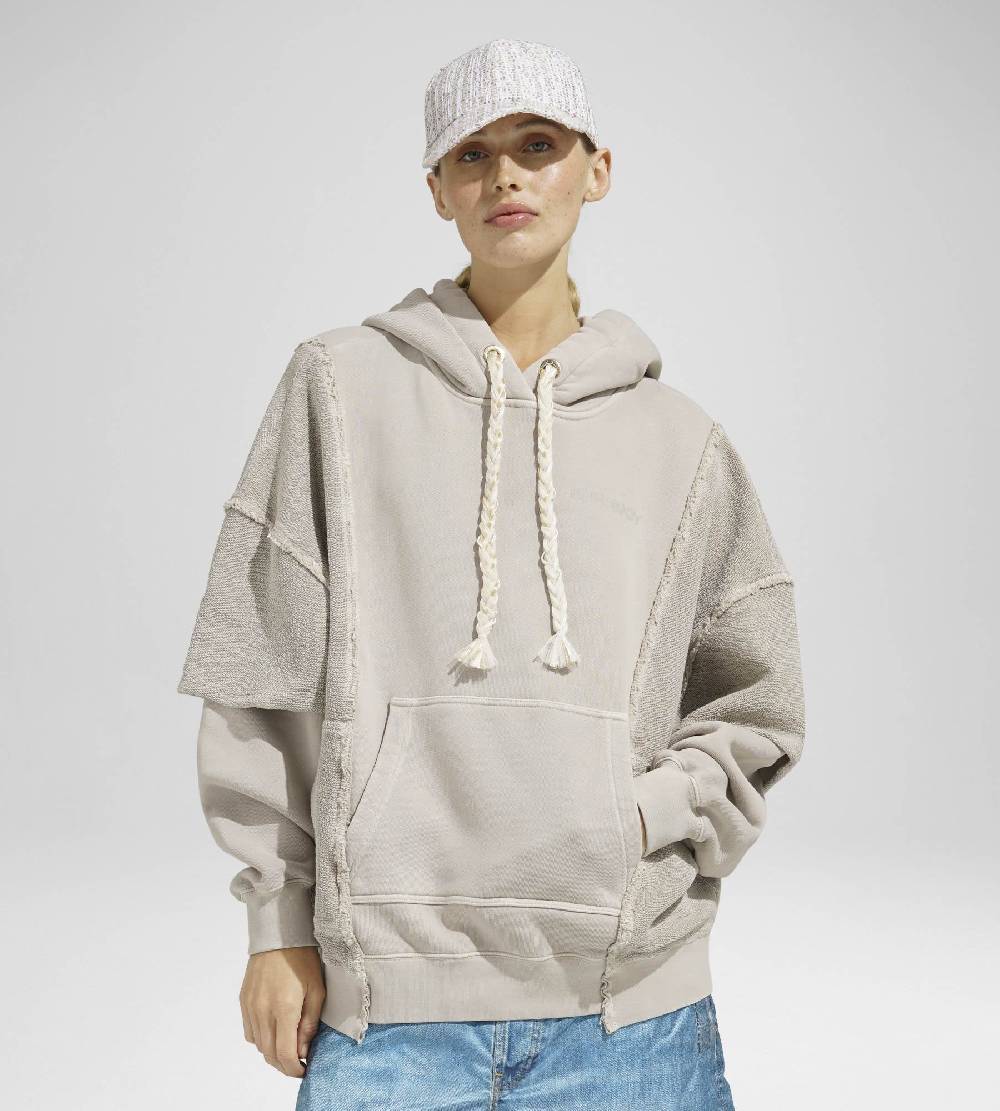Khrisjoy HOODIE DOUBLE POCKETS DESERT Nuovo