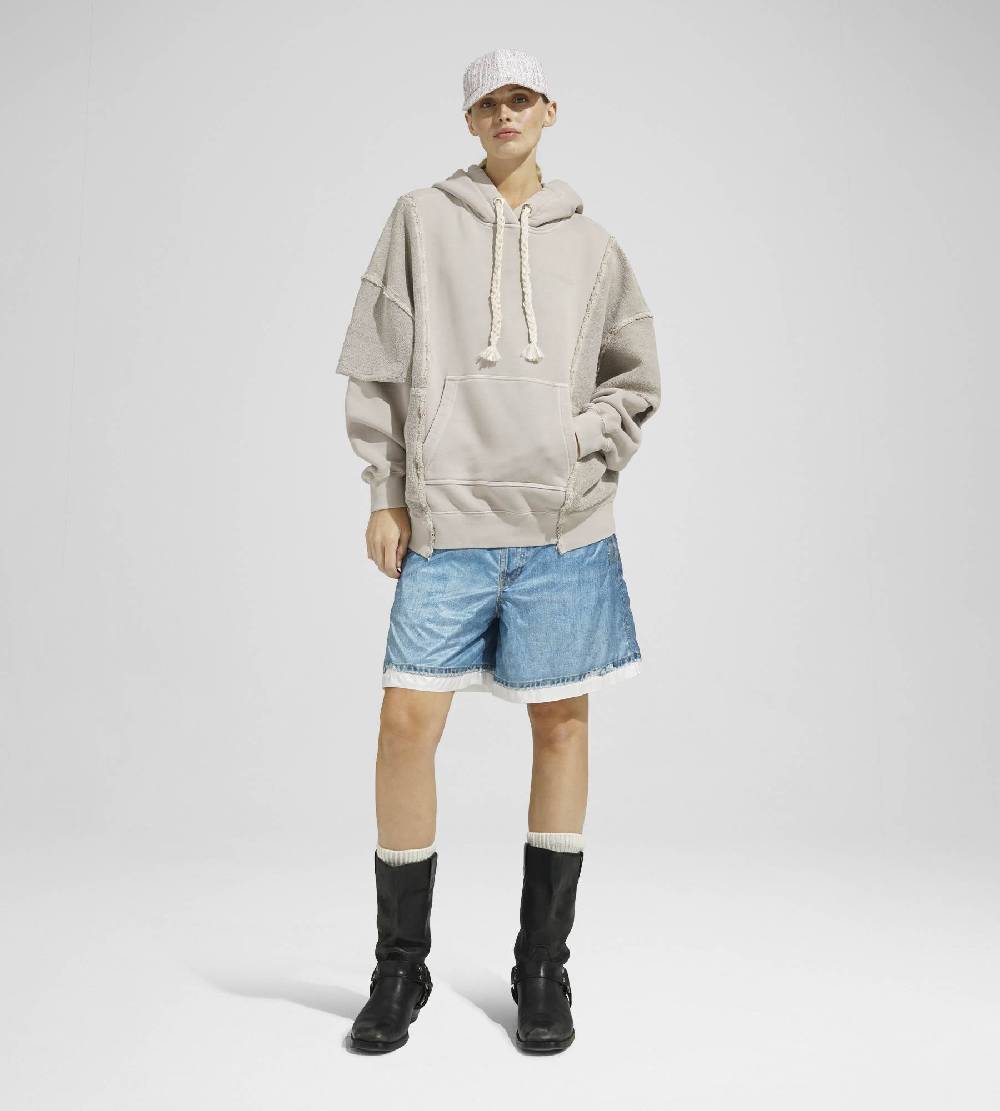 Khrisjoy HOODIE DOUBLE POCKETS DESERT Nuovo