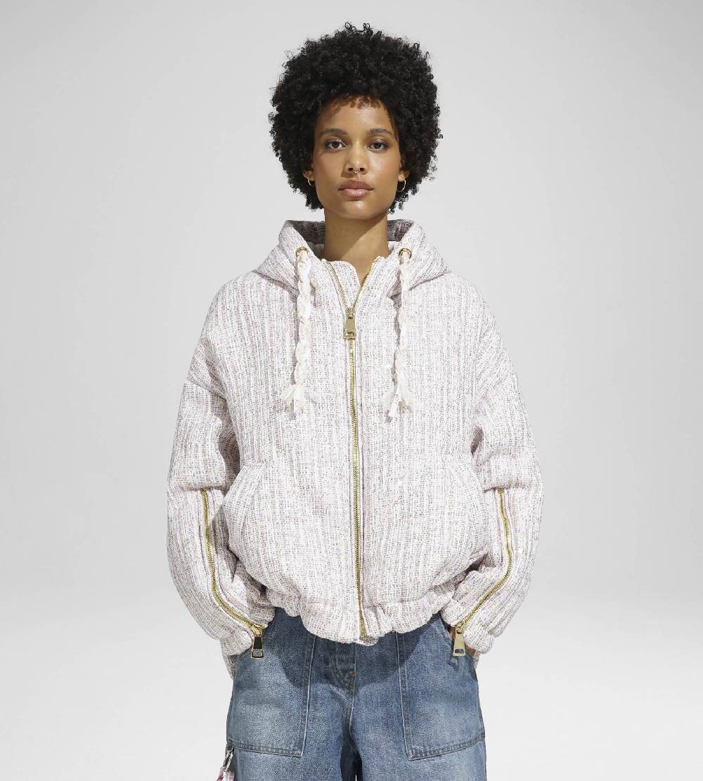 Khrisjoy KHRIS WINDBREAKER TWEED PAILLETTES TRAMÉ Negozi Online
