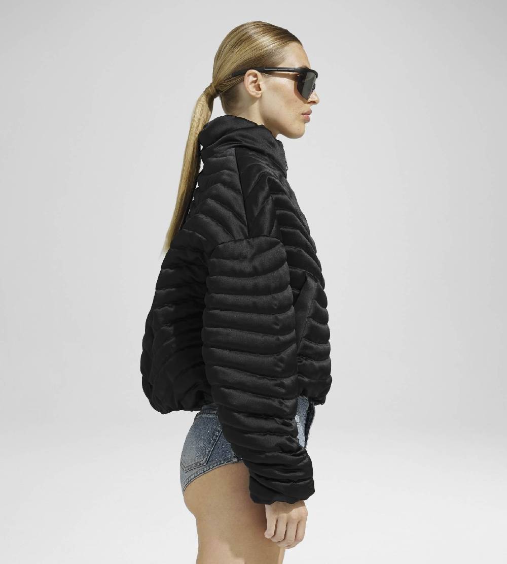 Khrisjoy JOY SATIN CROPPED BLACK Consegna Veloce