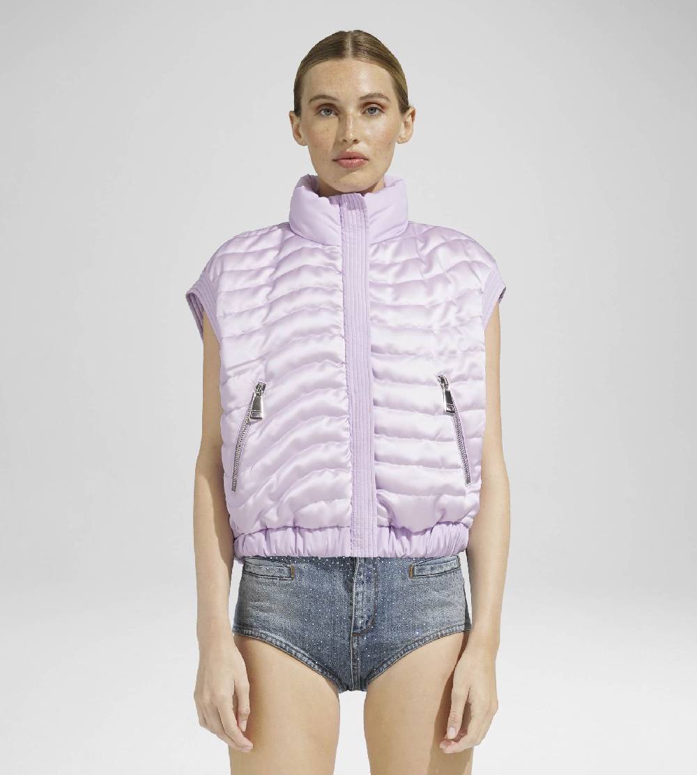 Khrisjoy JOY SATIN CROPPED VEST HEATHER Affare Del Giorno