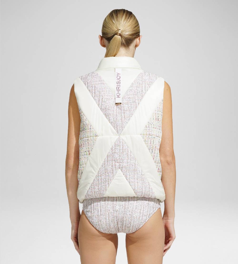 Khrisjoy MATT&GLOSSY TWEED VEST MIX PALE COLORS Convenienza