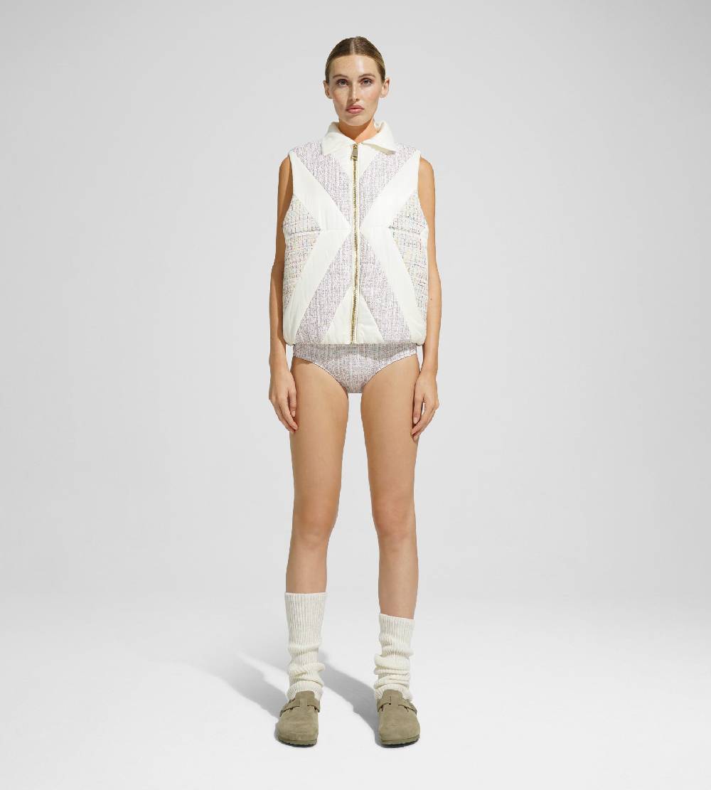 Khrisjoy MATT&GLOSSY TWEED VEST MIX PALE COLORS Convenienza