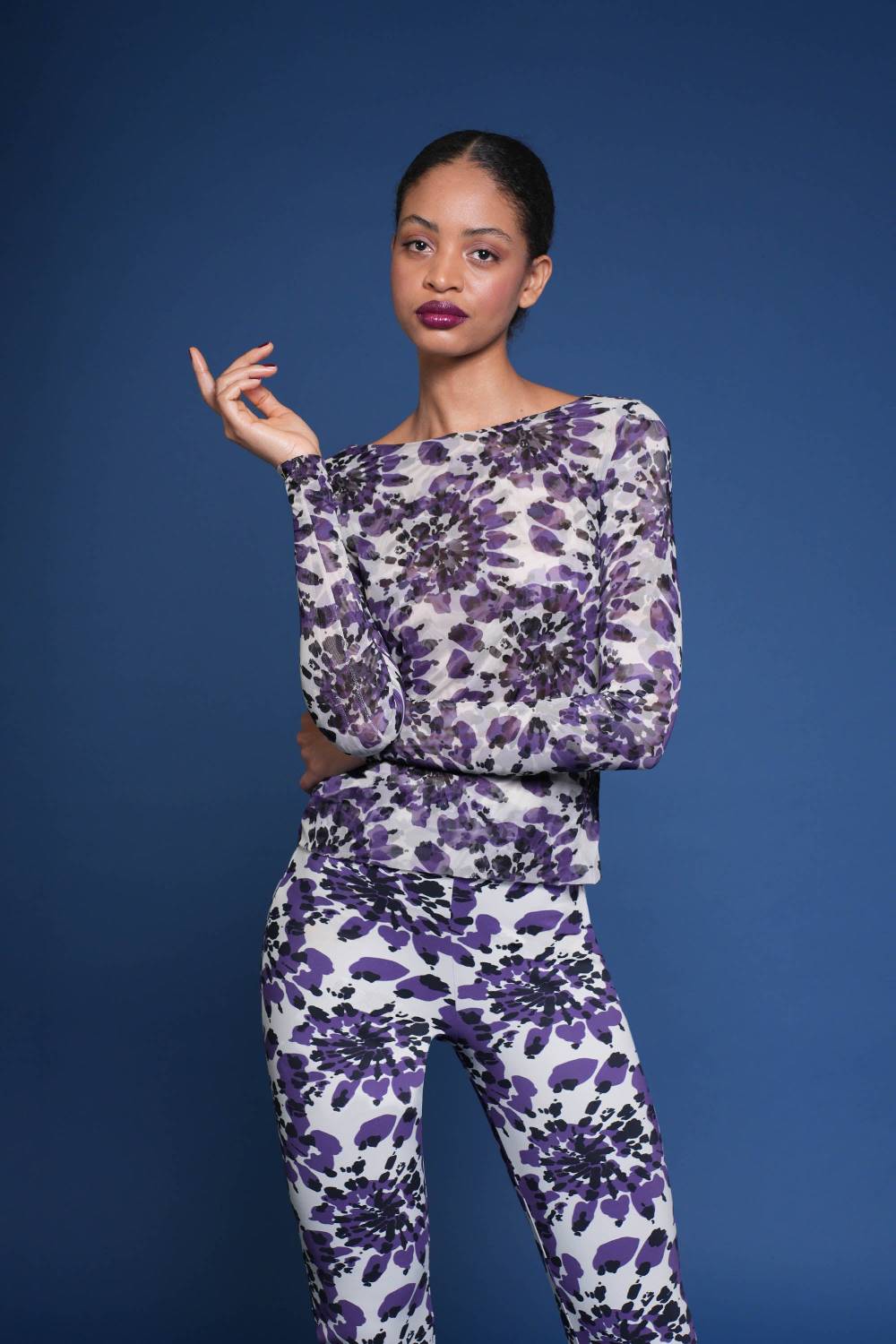 La Petite Robe Di Chiara Boni lupina illusion printed top Offerta settimanale