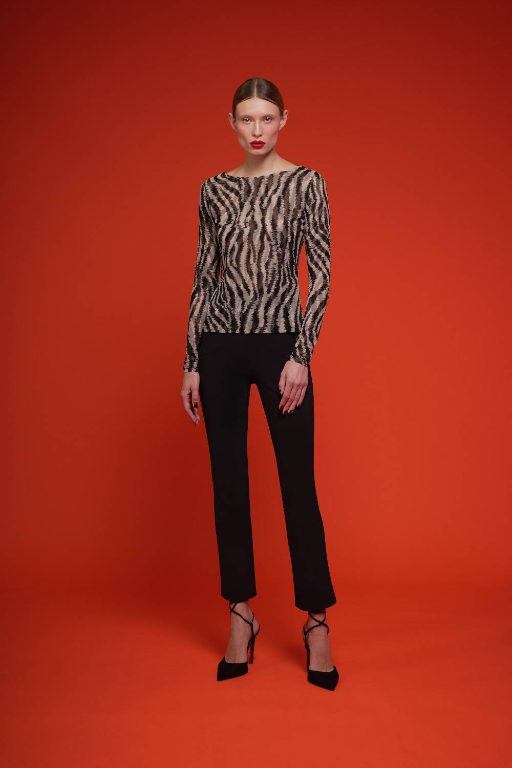 La Petite Robe Di Chiara Boni lupina illusion printed top Super sconto