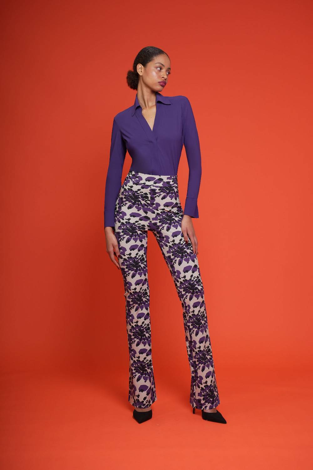 La Petite Robe Di Chiara Boni venusette high waisted printed pants In Linea