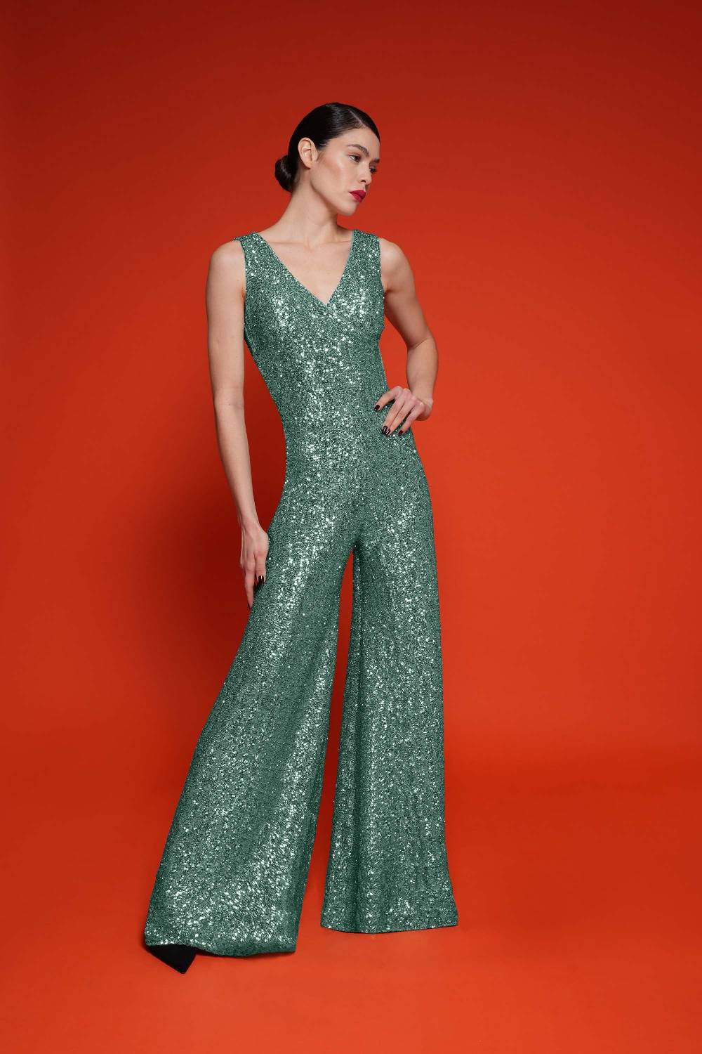 La Petite Robe Di Chiara Boni trifone sequine jumpsuit Presa