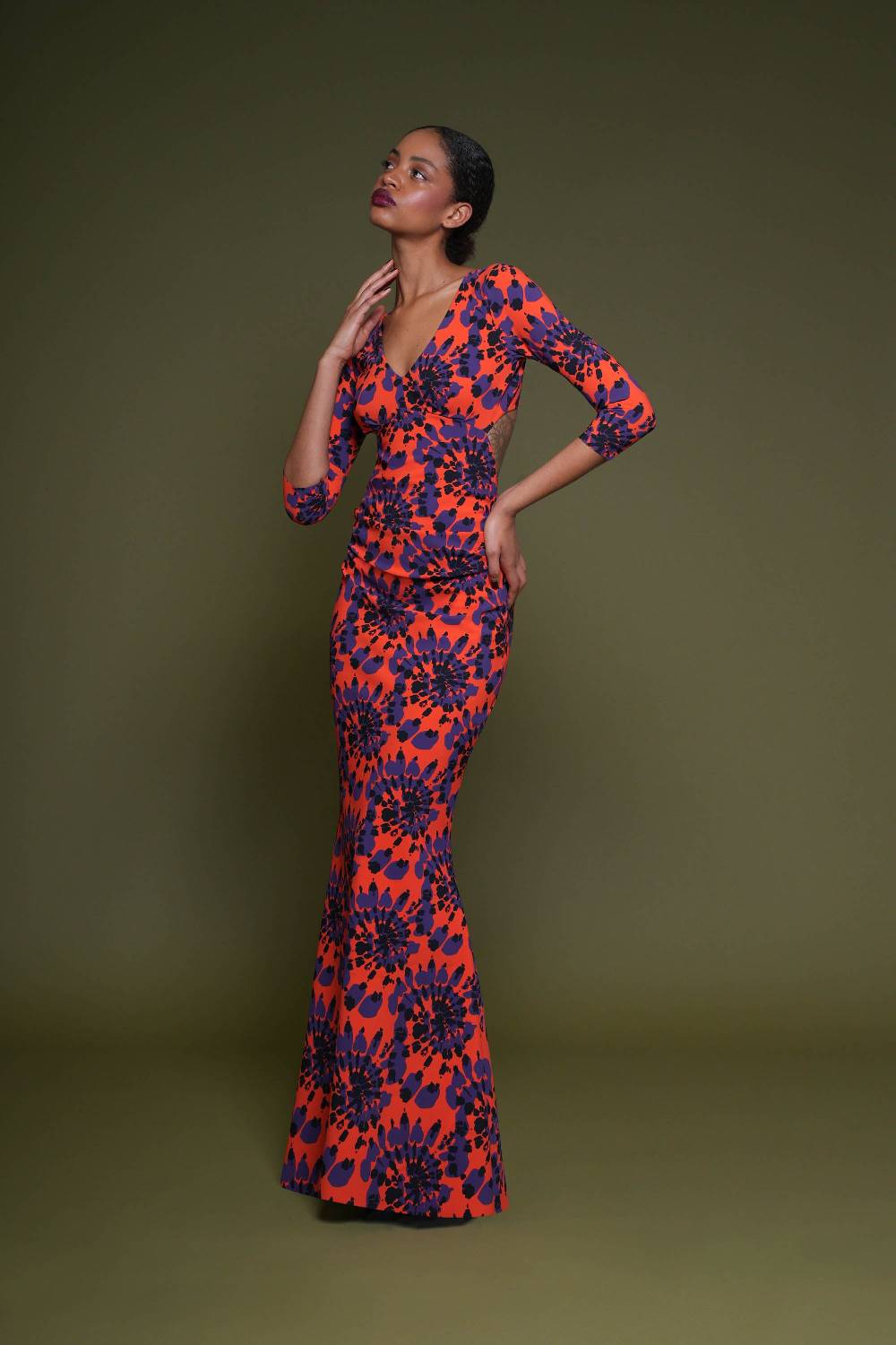 La Petite Robe Di Chiara Boni zubaida printed gown Hotsell