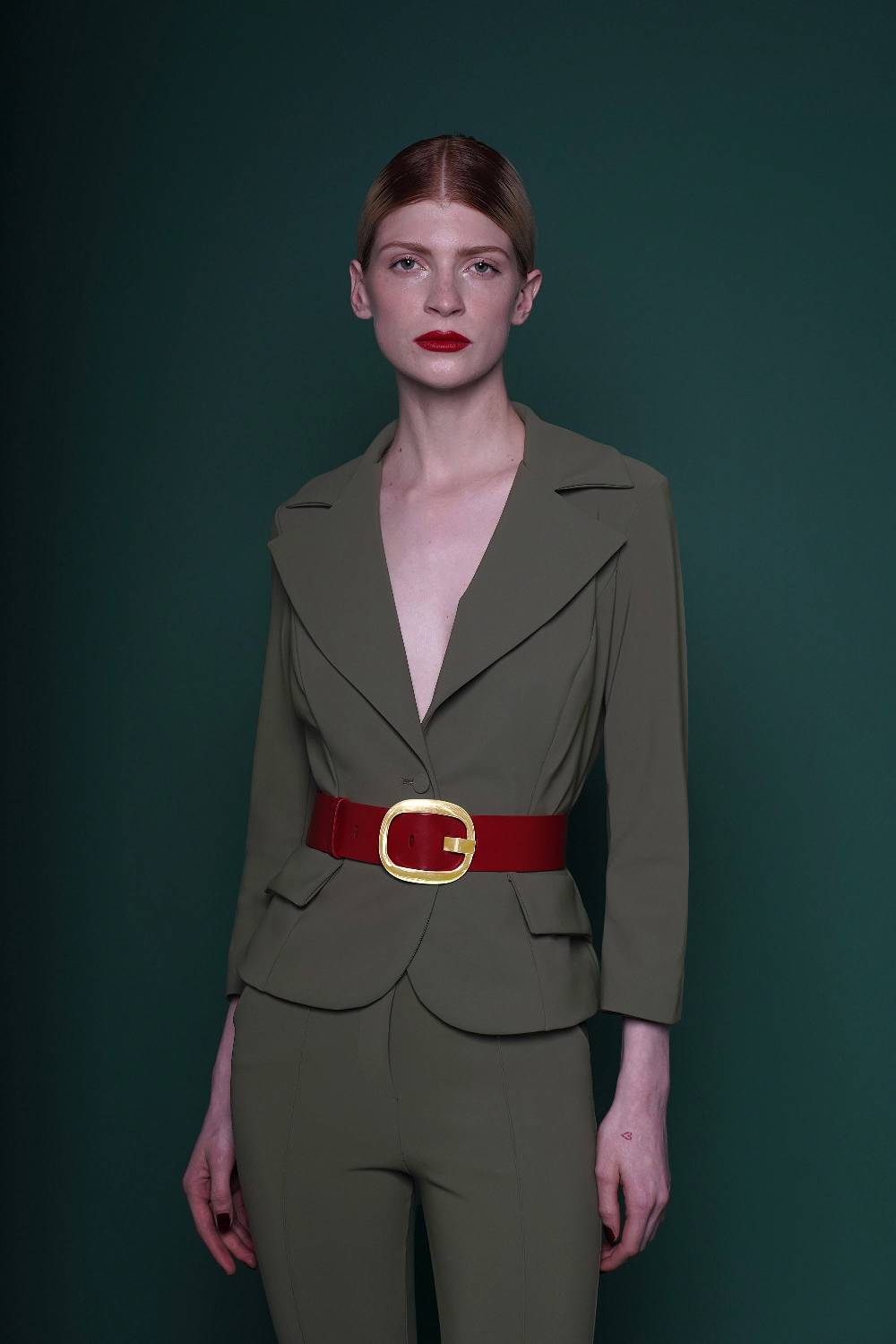 La Petite Robe Di Chiara Boni leather belt with metallic buckle