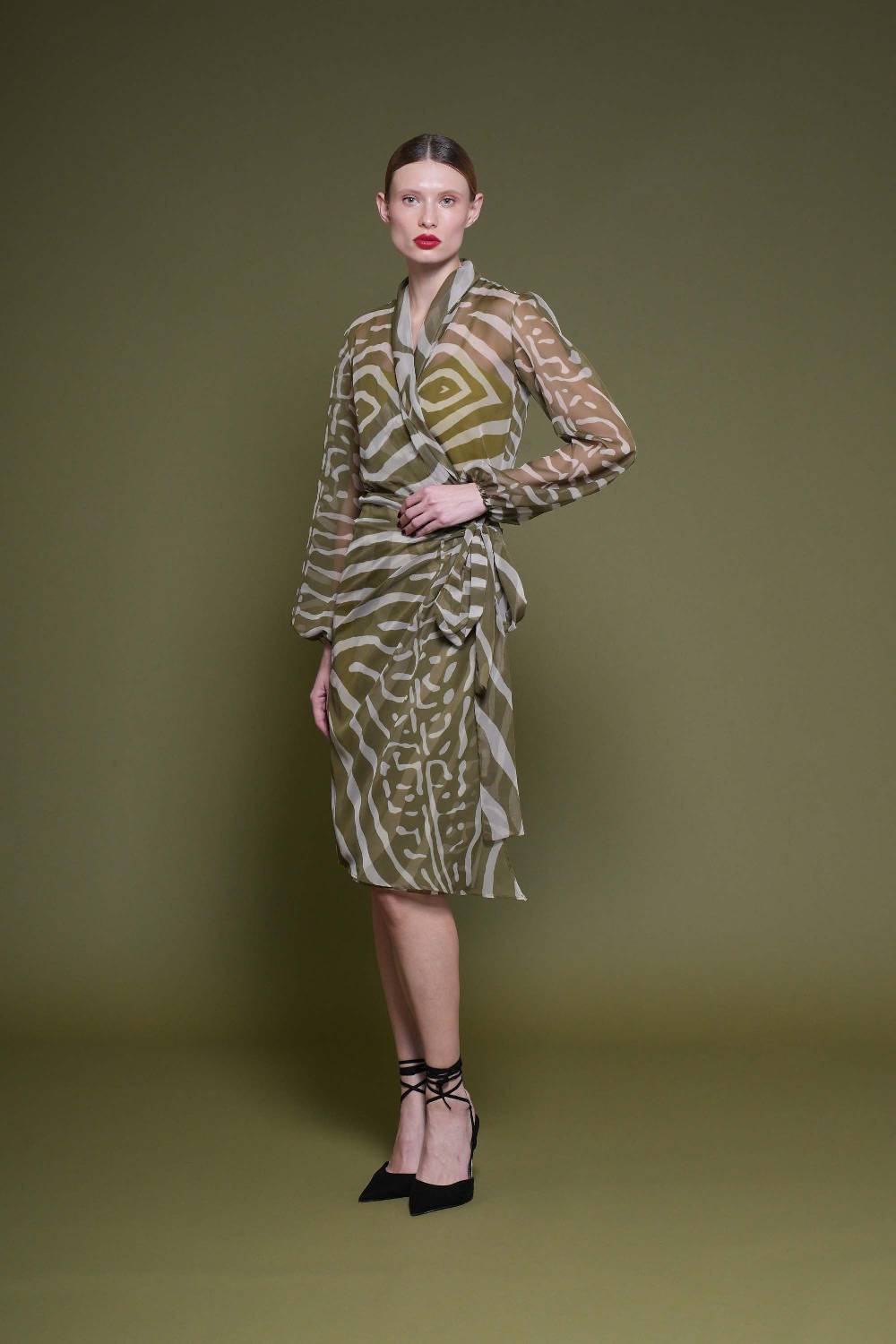 La Petite Robe Di Chiara Boni crizi printed chiffon dress Qualità