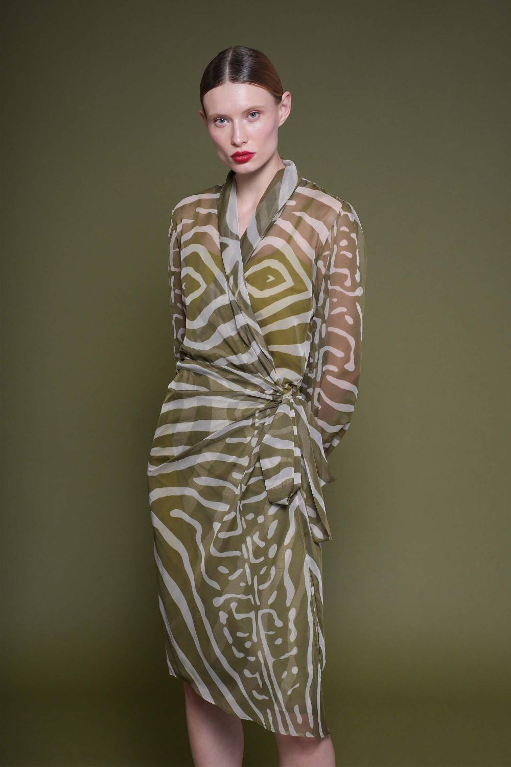 La Petite Robe Di Chiara Boni crizi printed chiffon dress Qualità