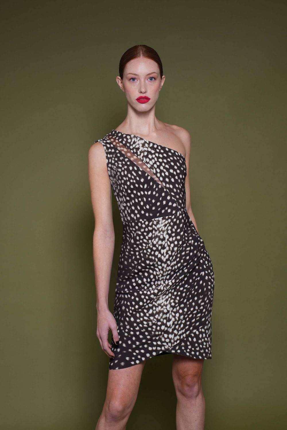 La Petite Robe Di Chiara Boni thalia illusion printed dress Promozione