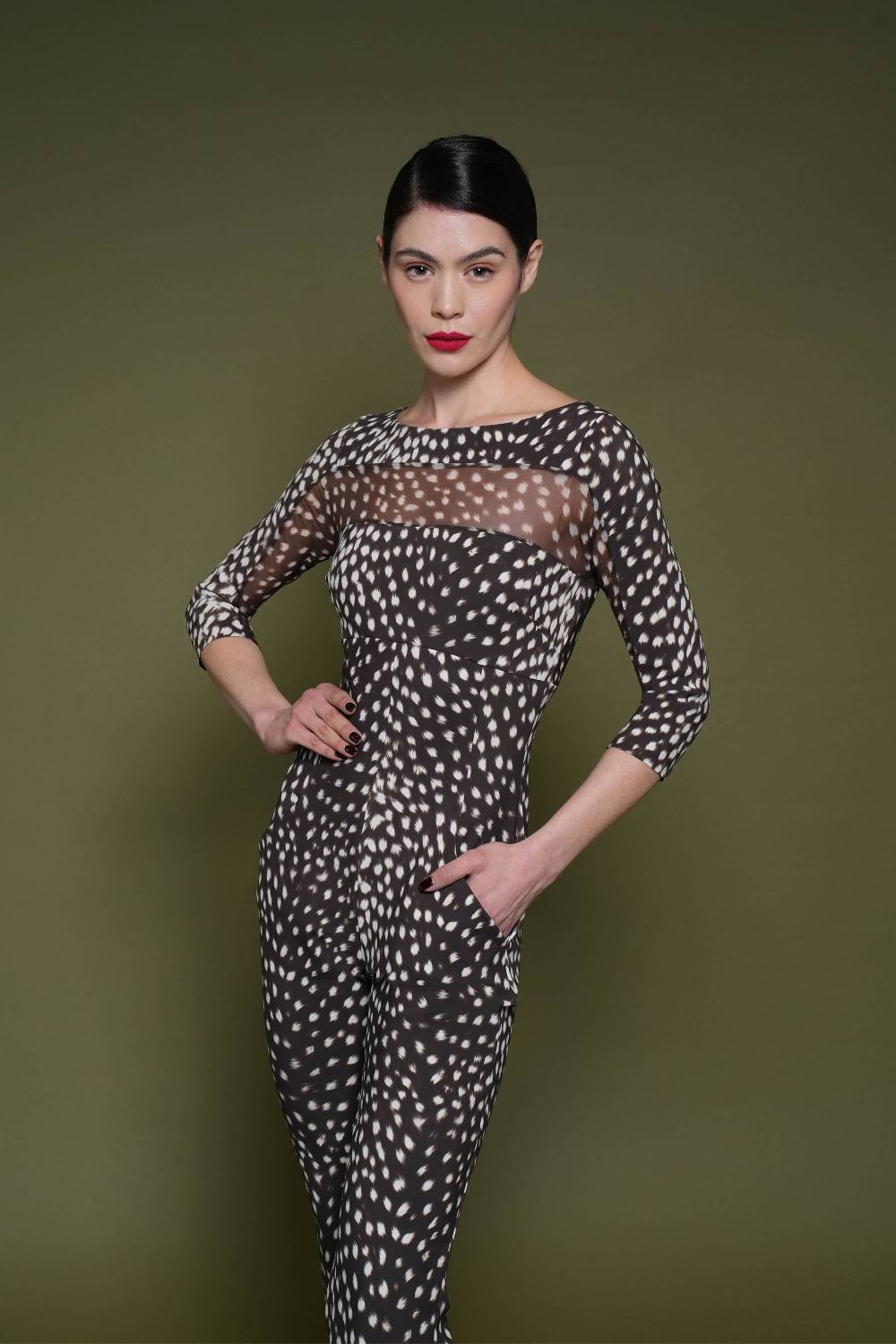 La Petite Robe Di Chiara Boni thany illusion printed jumpsuit Spedizione Gratuita