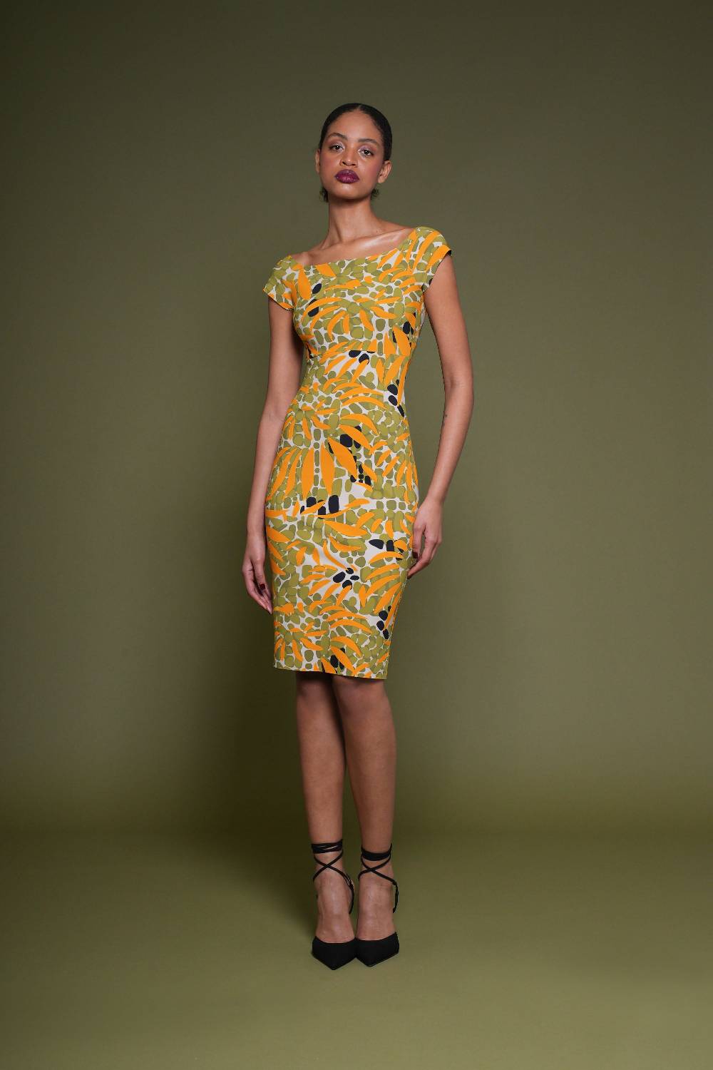 La Petite Robe Di Chiara Boni toffee printed dress