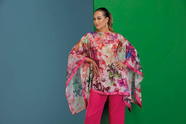 Oltre Tempo Mantella in georgette fantasia Outlet
