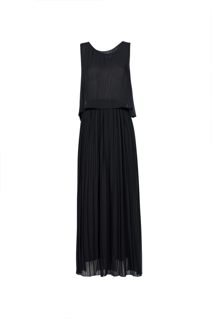 Oltre Tempo Abito in georgette chiffon plissettato Vendite Flash