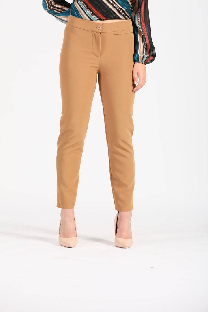 Oltre Tempo Pantalone con elastico in vita e frisi sulla sinistra Italy