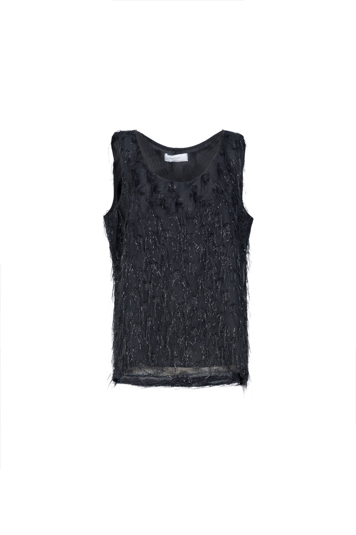 Oltre Tempo Top con piume Hotsell