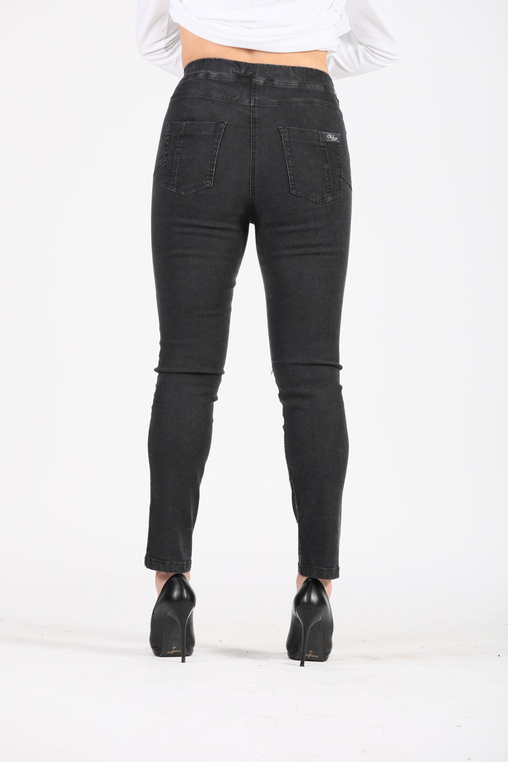 Oltre Tempo Jeans con elastico in vita Consegna Veloce
