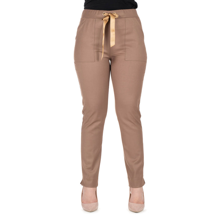 Oltre Tempo Pantalone con occhielli strass e laccio raso Prezzo Ridotto