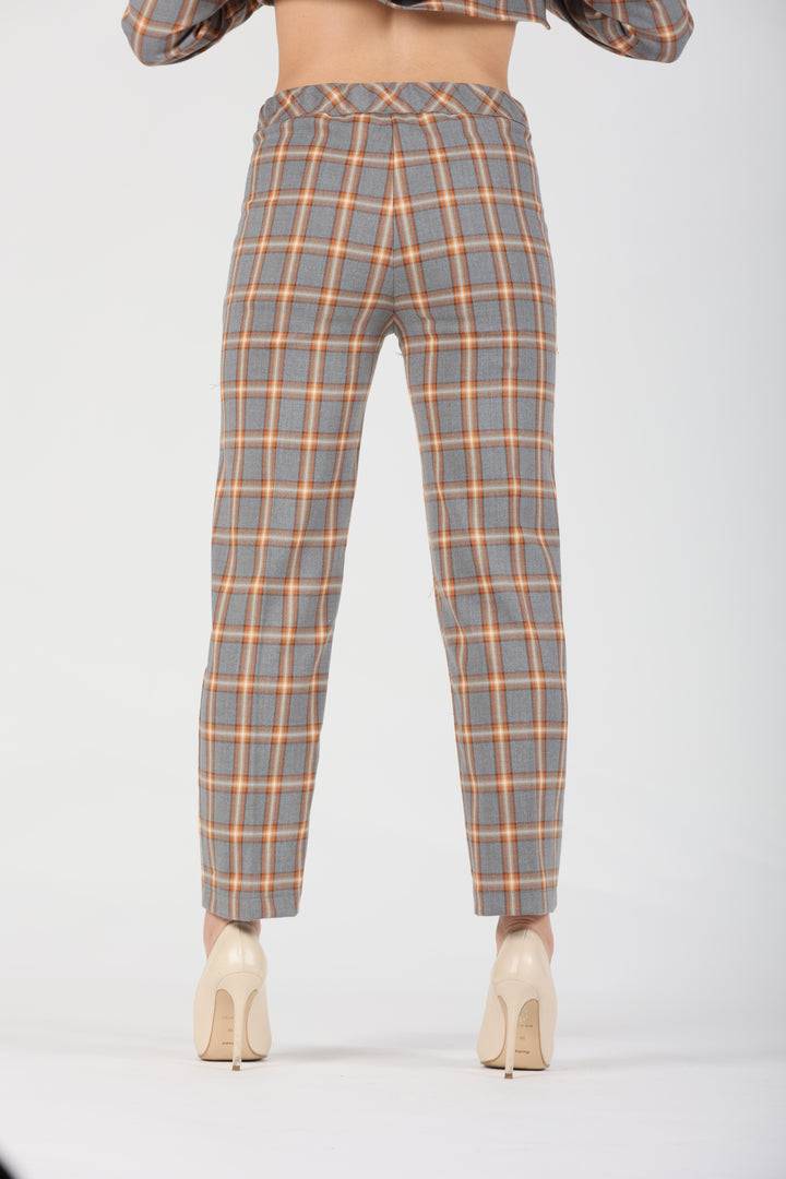 Oltre Tempo Pantalone tartan in viscosa I Più Venduti