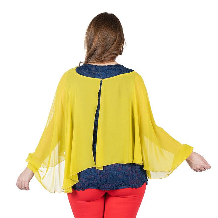 Oltre Tempo Coprispalle corto in georgette chiffon Shopping online