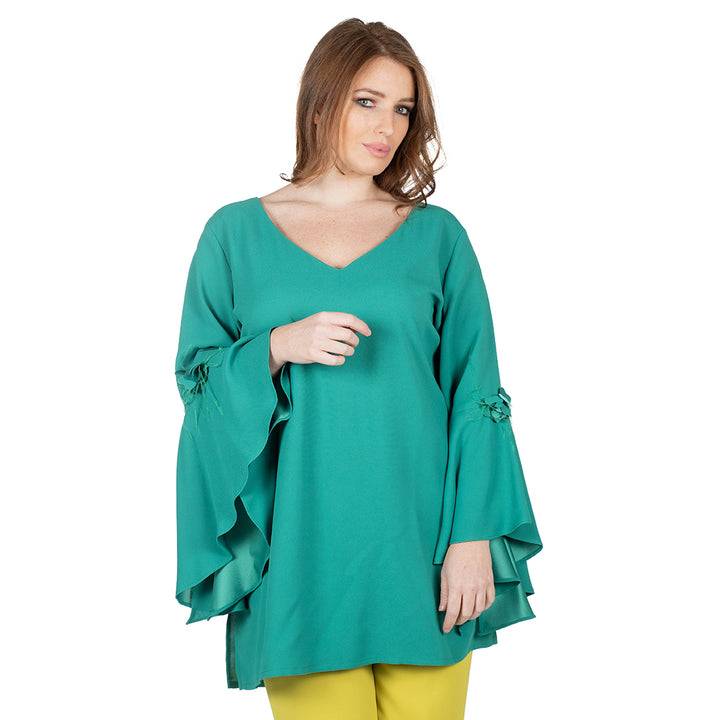 Oltre Tempo Casacca in cadì unita con applicazioni senza maniche Vendite stagionali