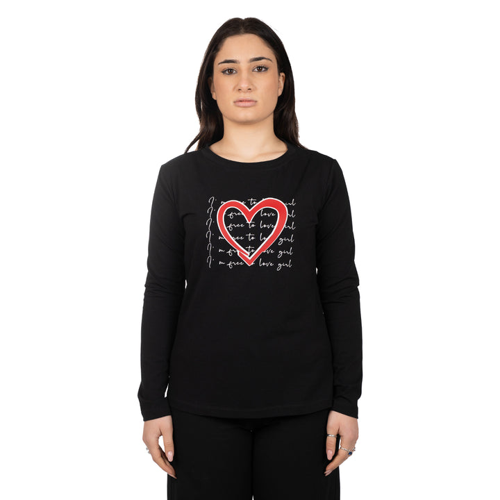 Oltre Tempo Maglia in cotone con stampa Latest fashion