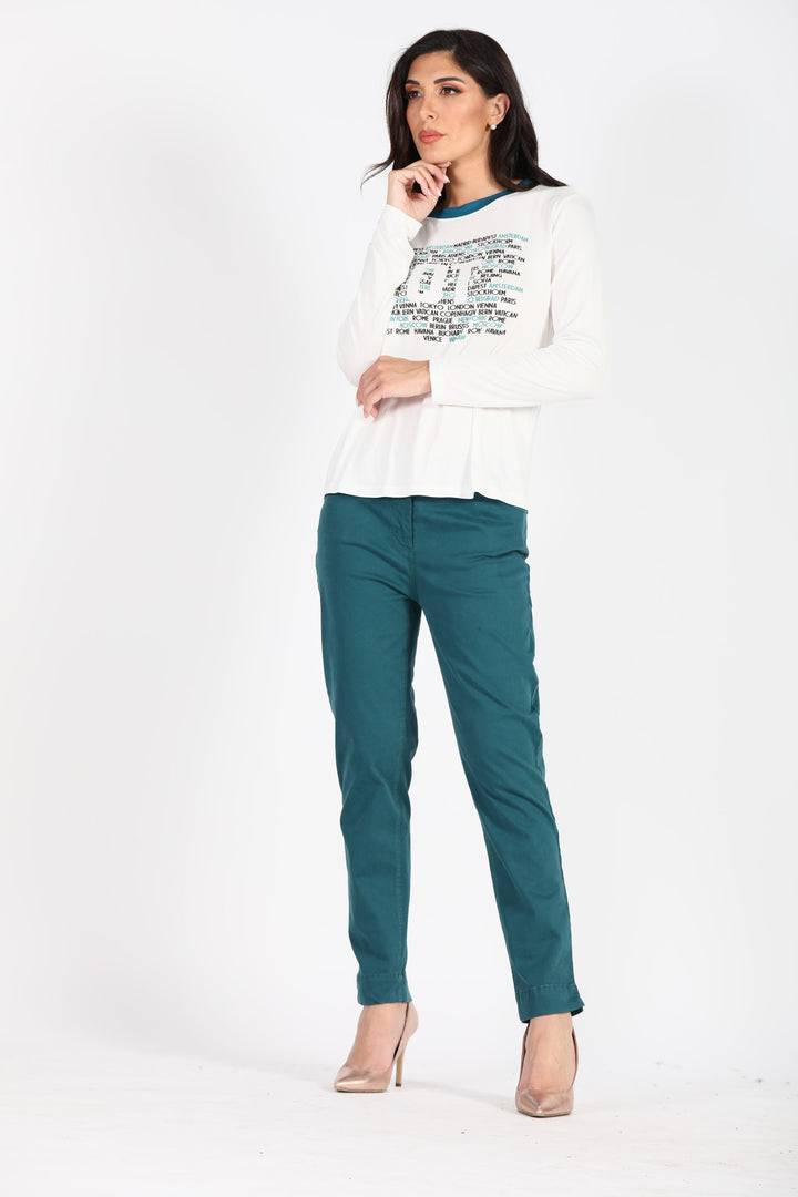 Oltre Tempo Maglia in viscosa con scritte