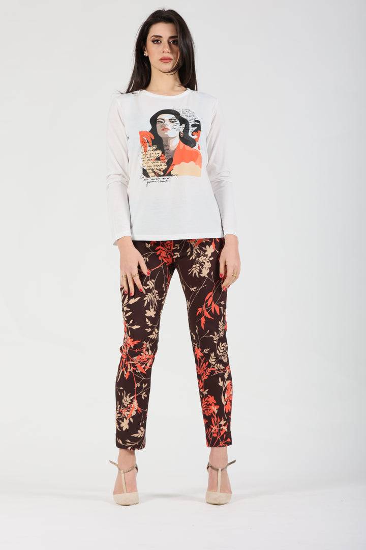 Oltre Tempo T-shirt in viscosa fantasia Affare Del Giorno