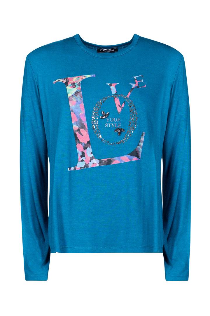 Oltre Tempo T-shirt in viscosa con stampa Sottocosto