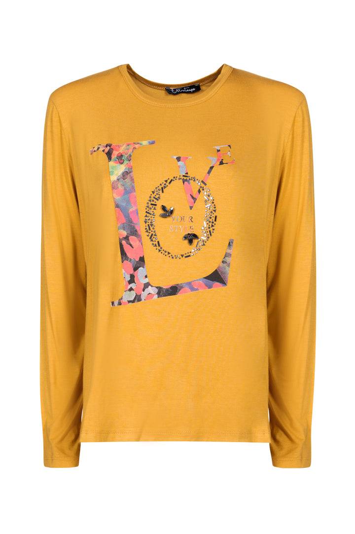 Oltre Tempo T-shirt in viscosa con stampa Sottocosto