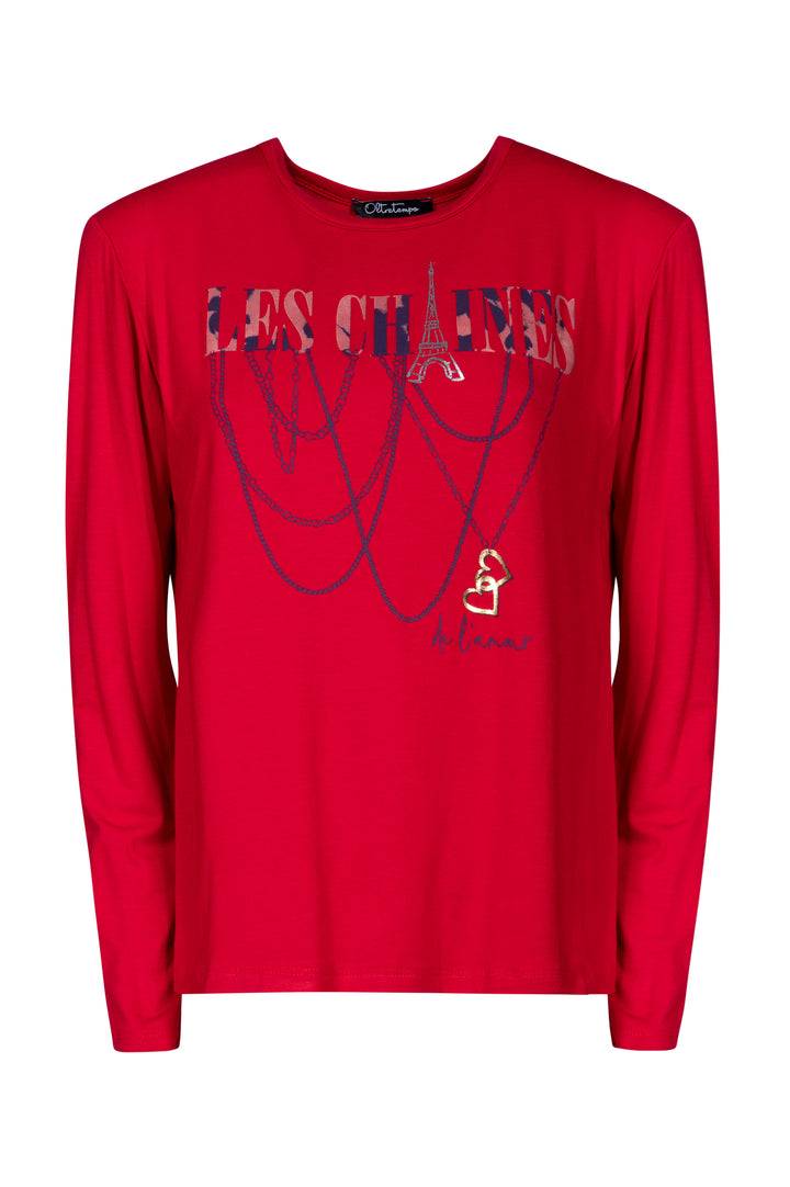 Oltre Tempo T-shirt in viscosa con stampa Convenienza