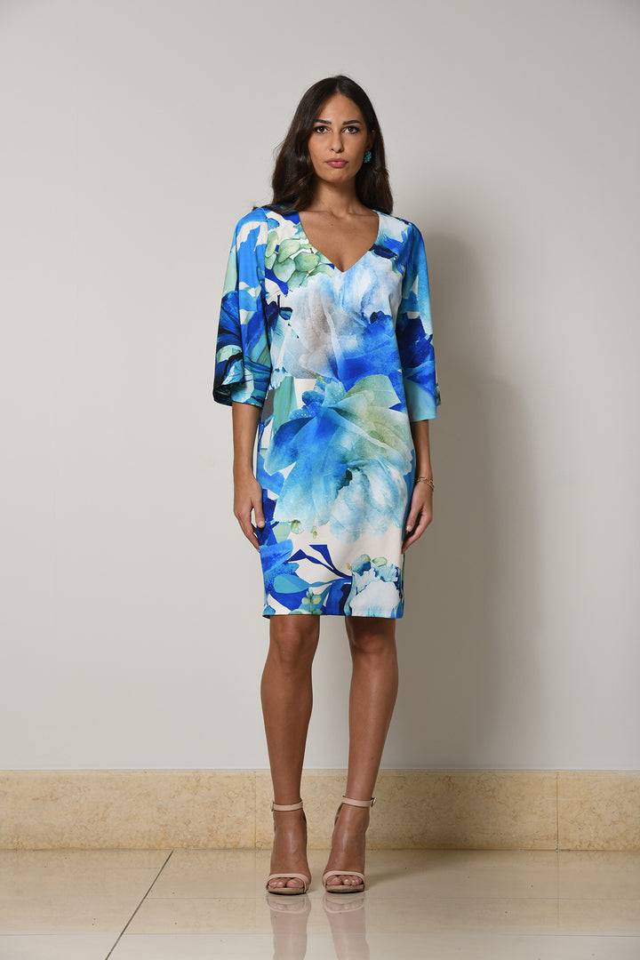 Oltre Tempo Vestito scollo V manica 3/4 ampia