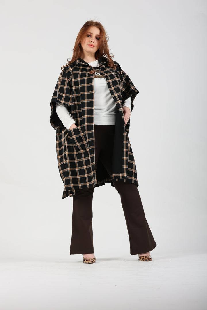 Oltre Tempo Mantella in maglia di viscosa a quadri Shopping online