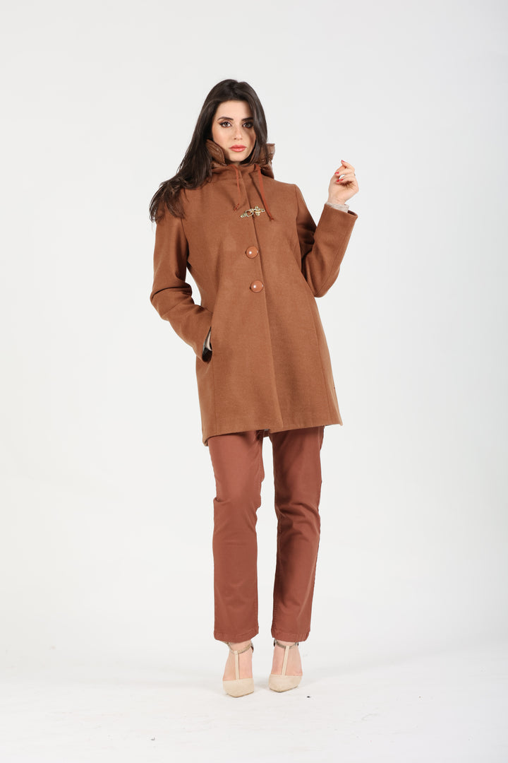 Oltre Tempo Giaccone in misto lana con cappuccio Offerte esclusive