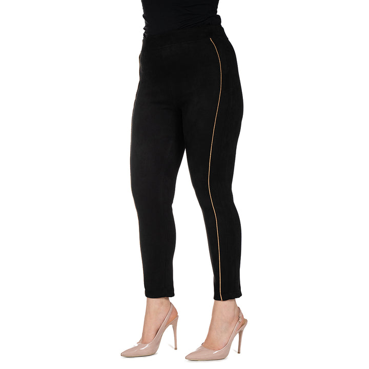 Oltre Tempo Pantalone capri dainetto con profili in raso Offerte giornaliere