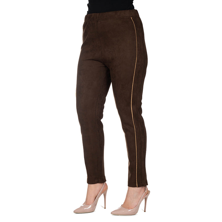 Oltre Tempo Pantalone capri dainetto con profili in raso Offerte giornaliere