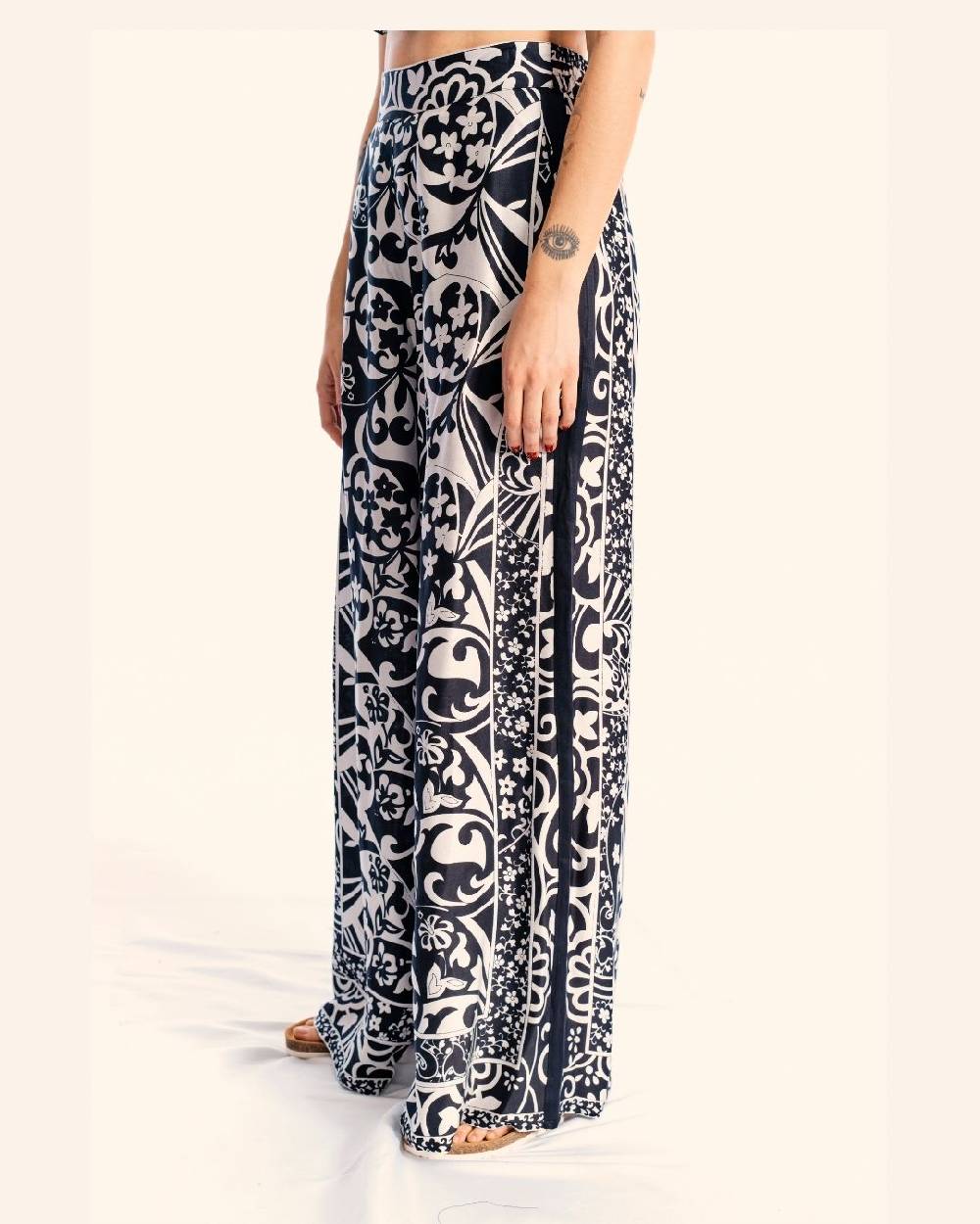 Ordi.to Accessori PANTALONE MATILDE - STAMPA BIANCO/NERA Saldi Di Fabbrica