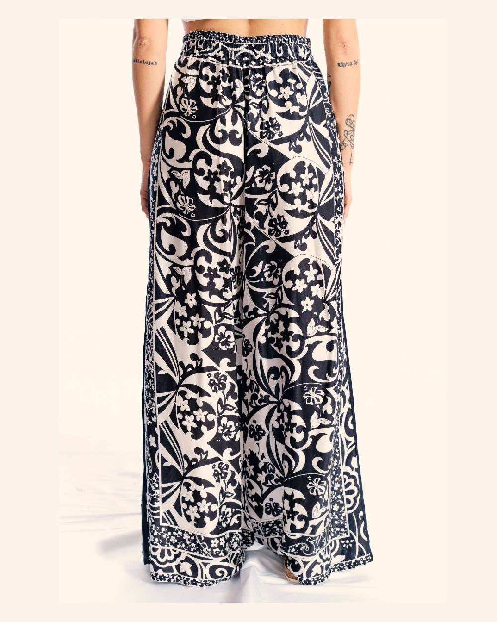 Ordi.to Accessori PANTALONE MATILDE - STAMPA BIANCO/NERA Saldi Di Fabbrica