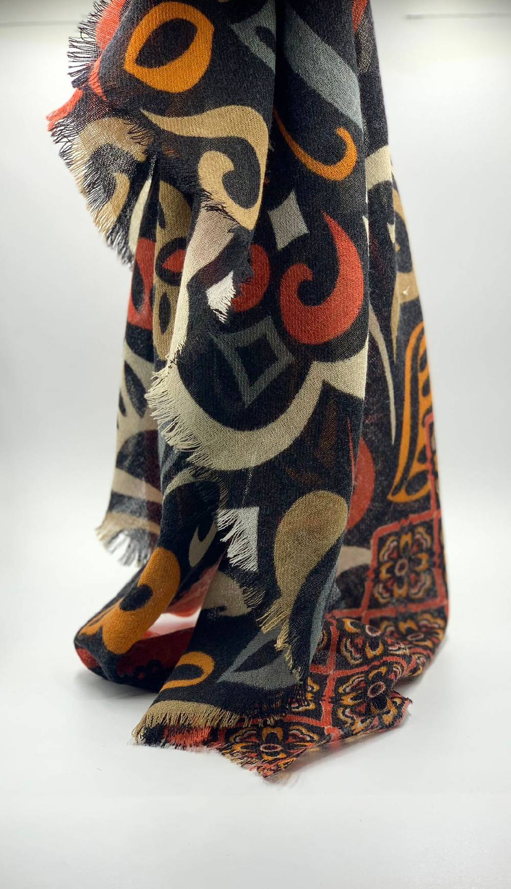 Ordi.to Accessori GAUGUIN NERA - Sciarpa in lana Novità