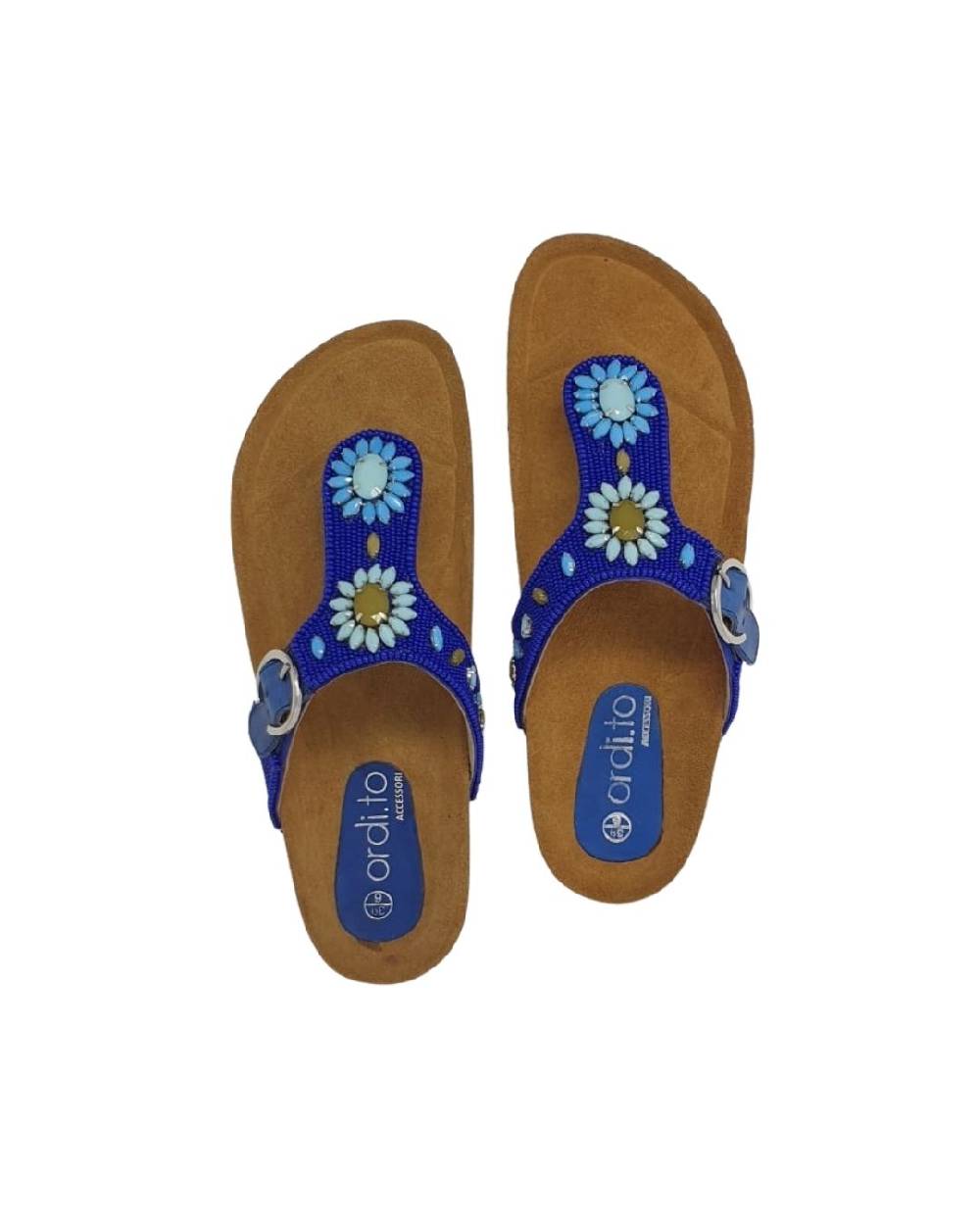 Ordi.to Accessori LANZAROTE - infradito con plantare e ricamo perline Saldi