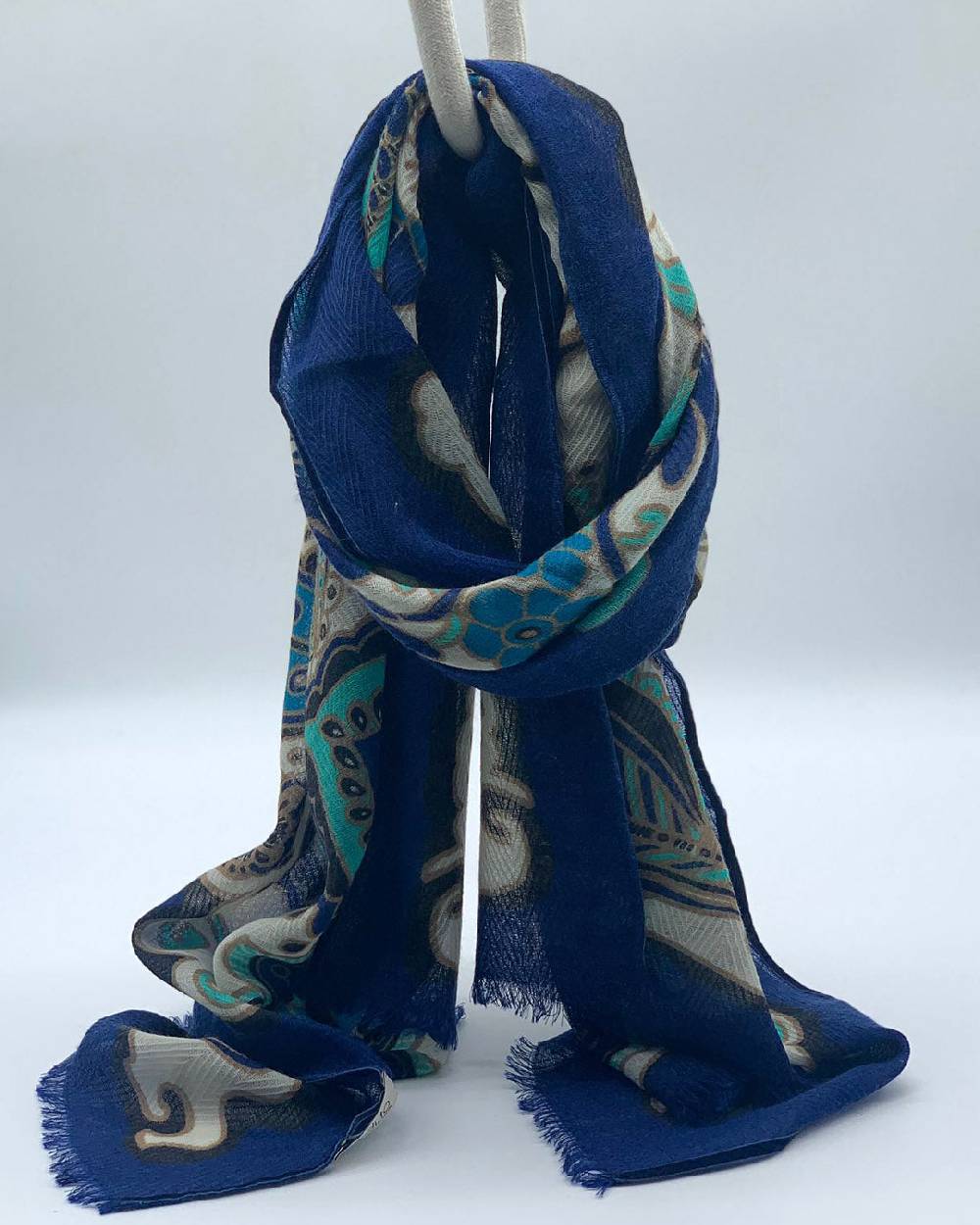 Ordi.to Accessori LIMA BLU - Sciarpa Unisex in lana Pezzi Unici