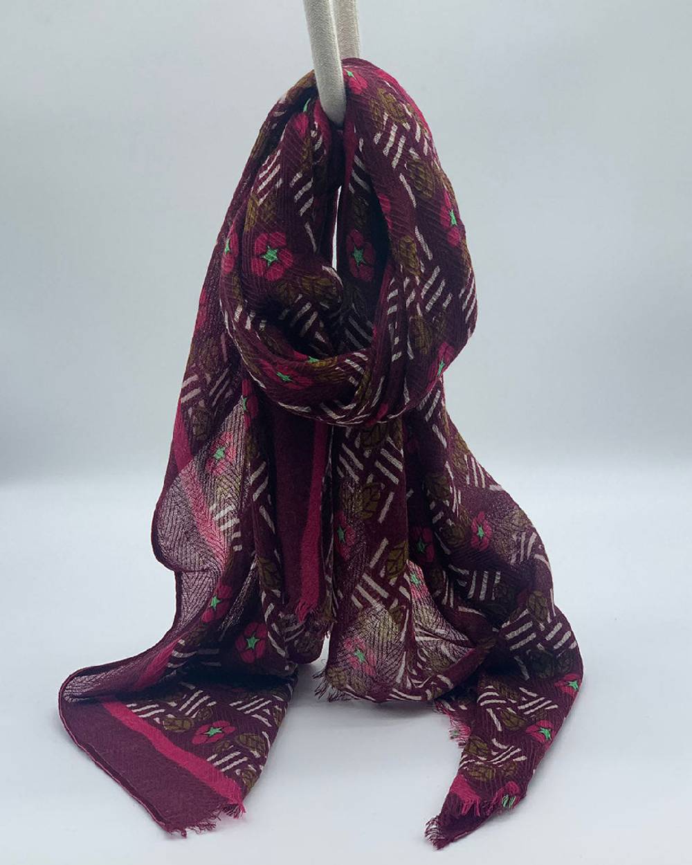 Ordi.to Accessori KIEV BORDEAUX - Sciarpa Unisex in lana Soddisfazione Garantita