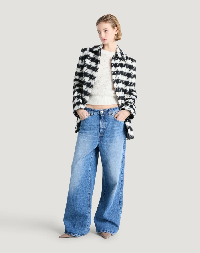 ﻿Pantaloni Torino Cappotto in velour pied-de-poule Soddisfazione Garantita