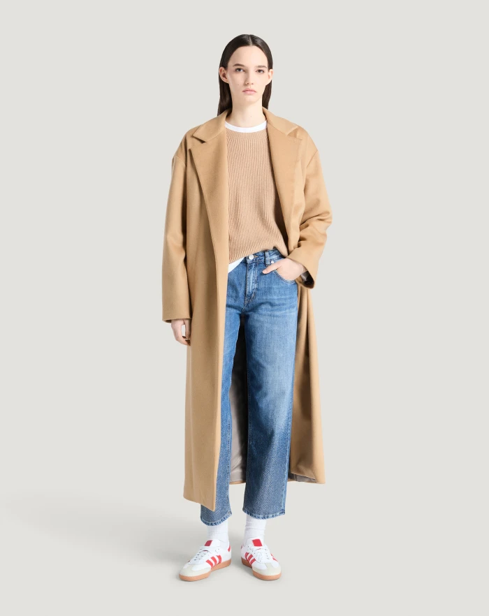 Pantaloni Torino Cappotto in drap di lana e cachemire Offerta Anniversario