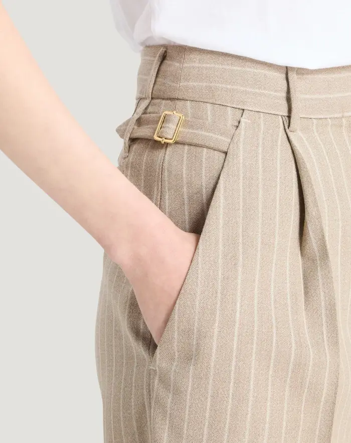 Pantaloni Torino Pantaloni Isabel in lana mouliné Promozione Limitata