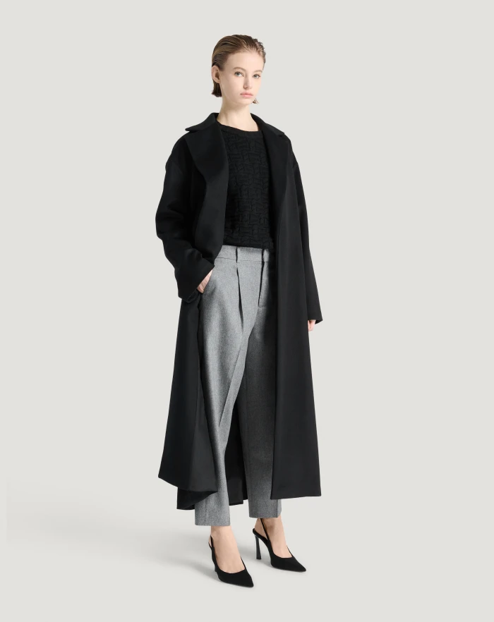 Pantaloni Torino Cappotto in drap di lana e cachemire Fino Al -60%
